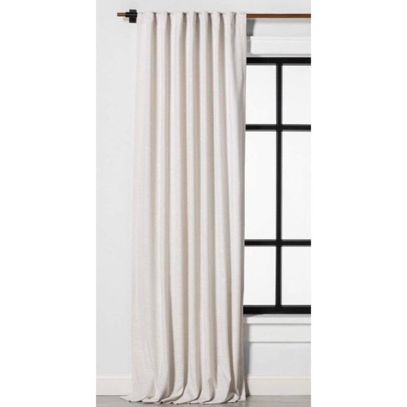 Hearth & Hand Fresno Light Filtering Single Curtain Panel Sour Cream 54" x 108" - Picture 1 of 4